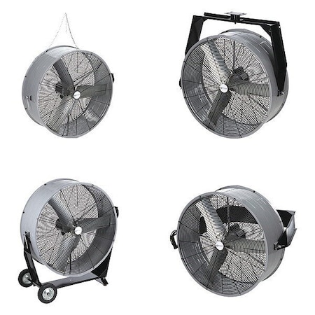 Airmaster Fan Portable Mancooler, 4-in-1 Fan w/Direct Drive, 36in., Circular Floor Fan, 115V, 1/2 HP, 2-speed 60471